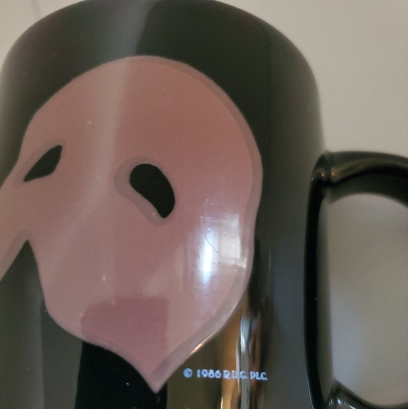 Vintage Phantom of the Opera Black Coffee Mug 1986 - Picture 9 of 11